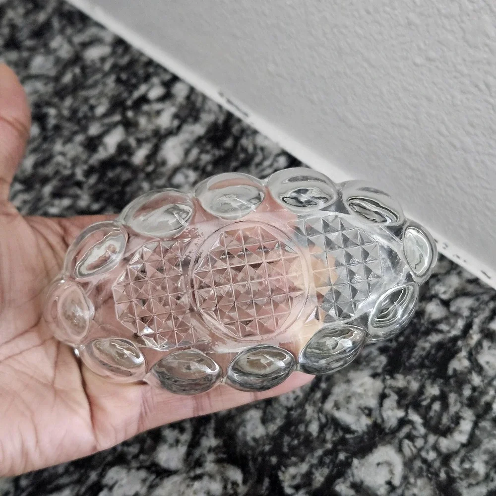 vintage Princess House crystal utensil‎ spoon and fork holder